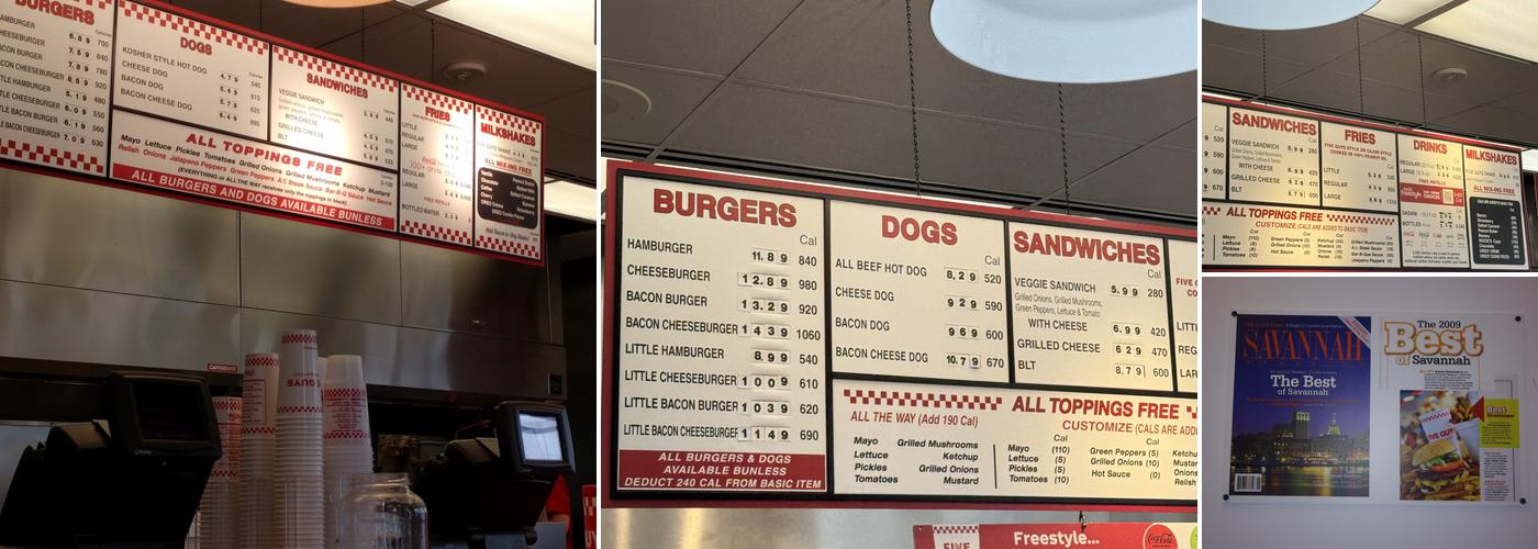 Five Guys Menu