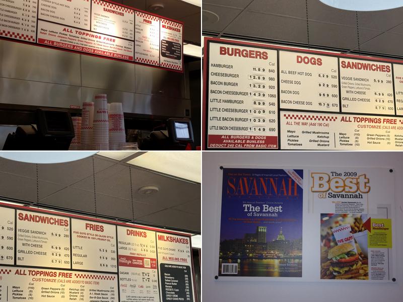 Five Guys Menu