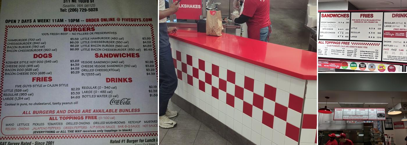 Five Guys Menu
