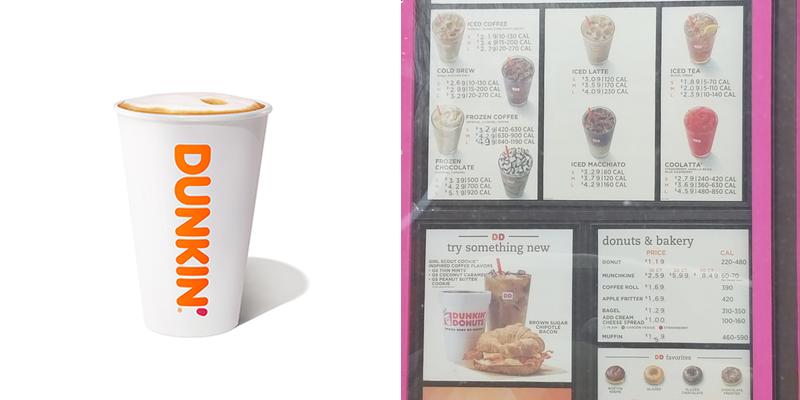 Dunkin' Menu