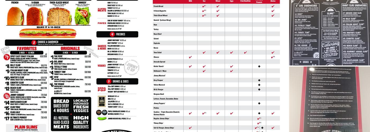 Jimmy John's Menu