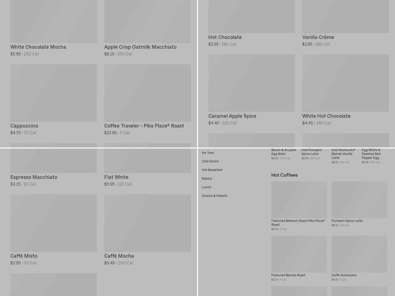 Starbucks Menu