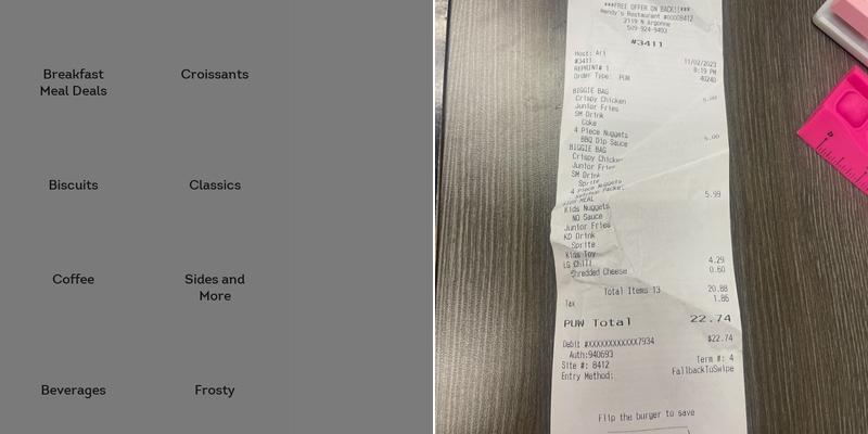 Wendy's Menu