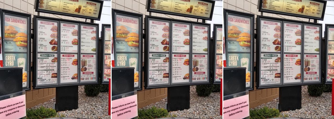 Arby's Menu