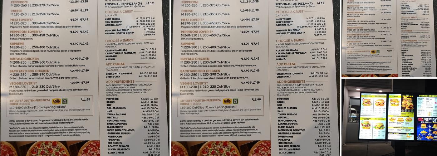 Pizza Hut Menu