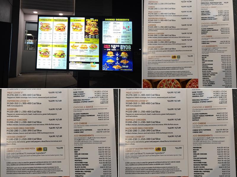 Pizza Hut Menu