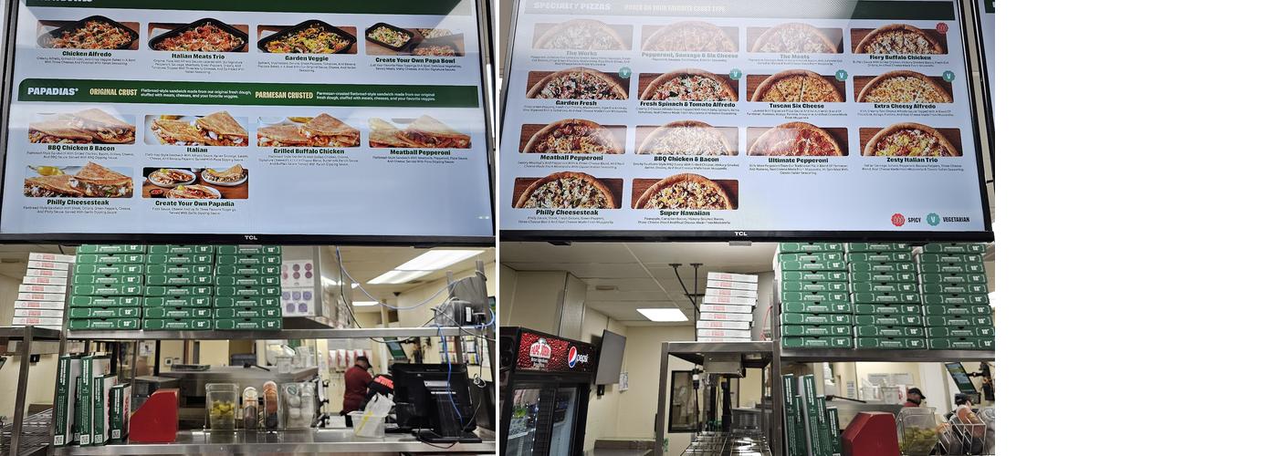 Papa Johns Pizza Menu