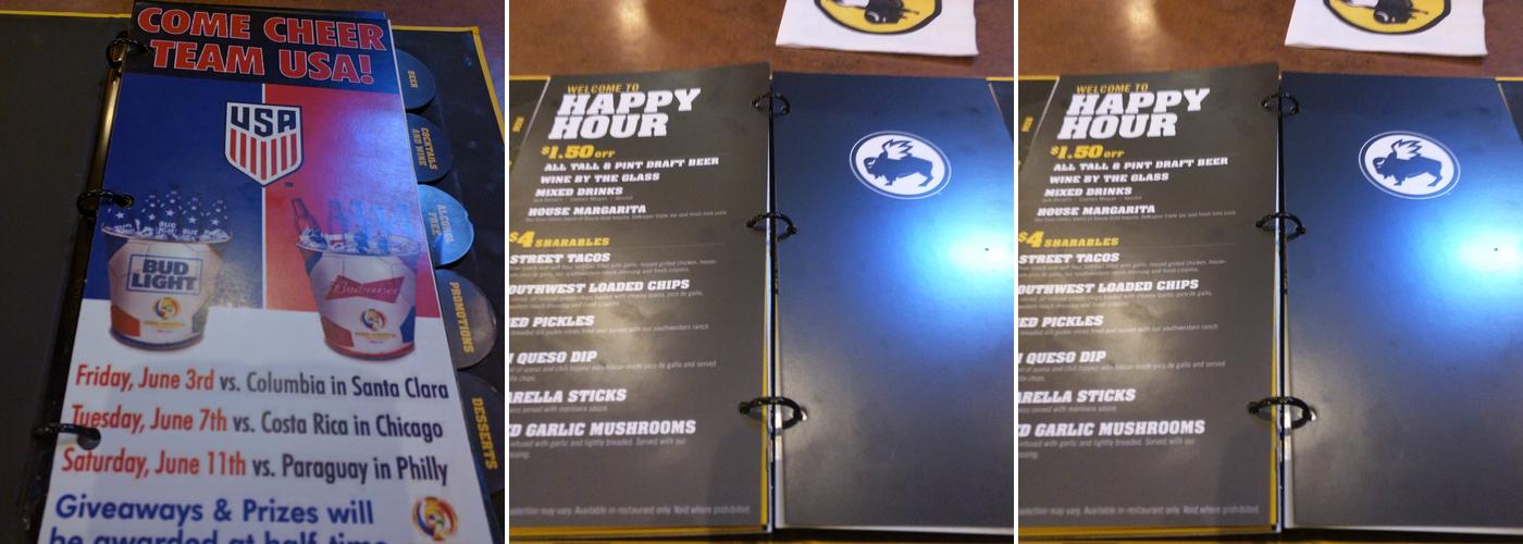 Buffalo Wild Wings Menu