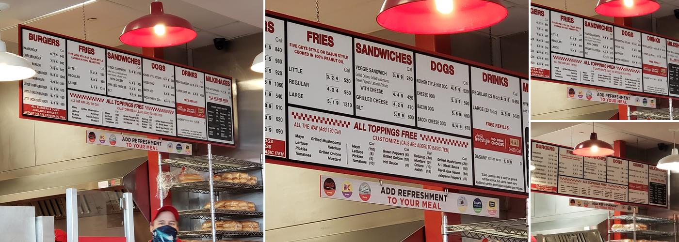 Five Guys Menu