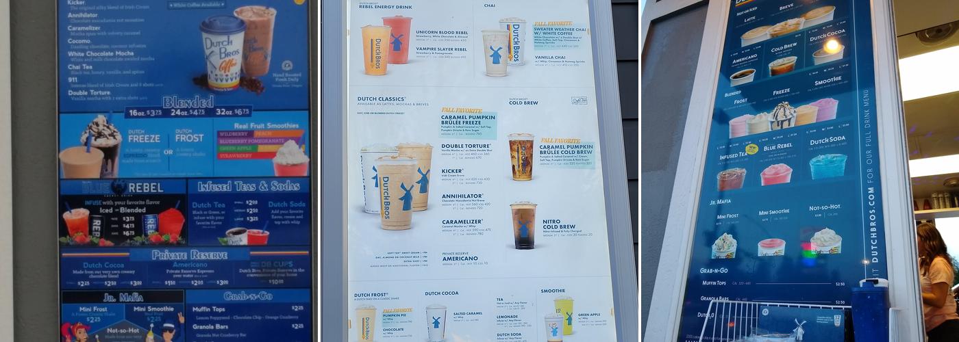 Dutch Bros Coffee Menu