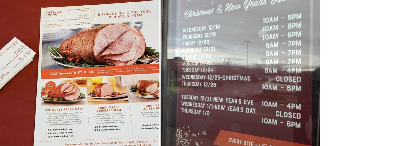 The Honey Baked Ham Company Menu