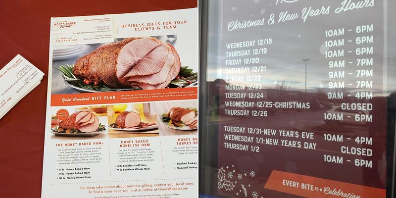 The Honey Baked Ham Company Menu