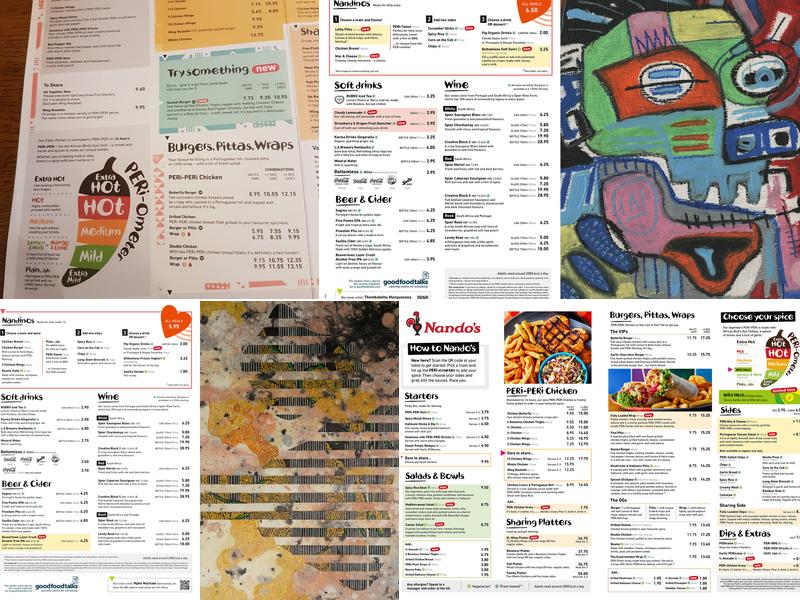 Nando's Menu