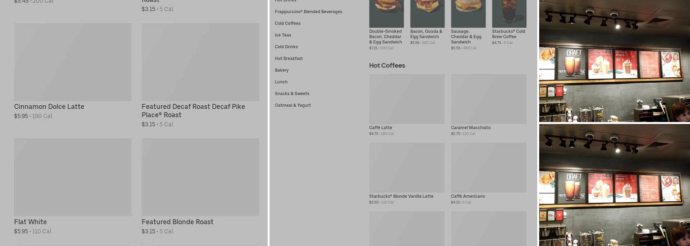 Starbucks Menu