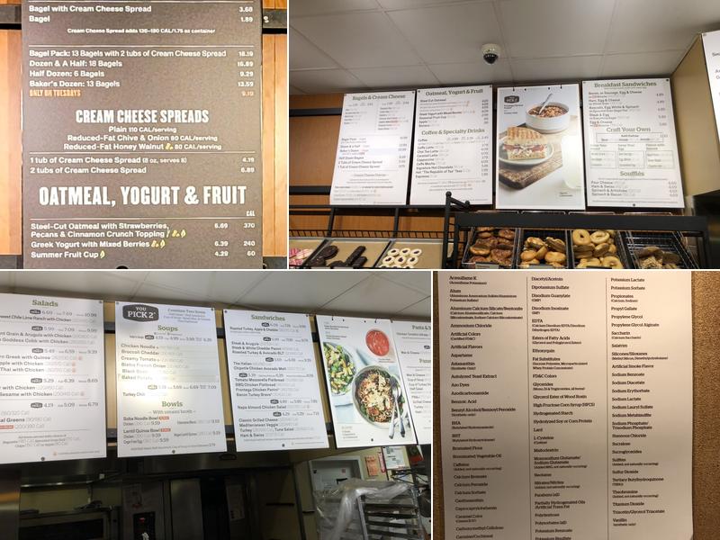 Panera Bread Menu