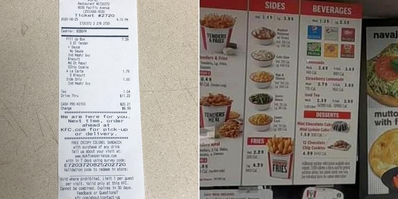 KFC Menu