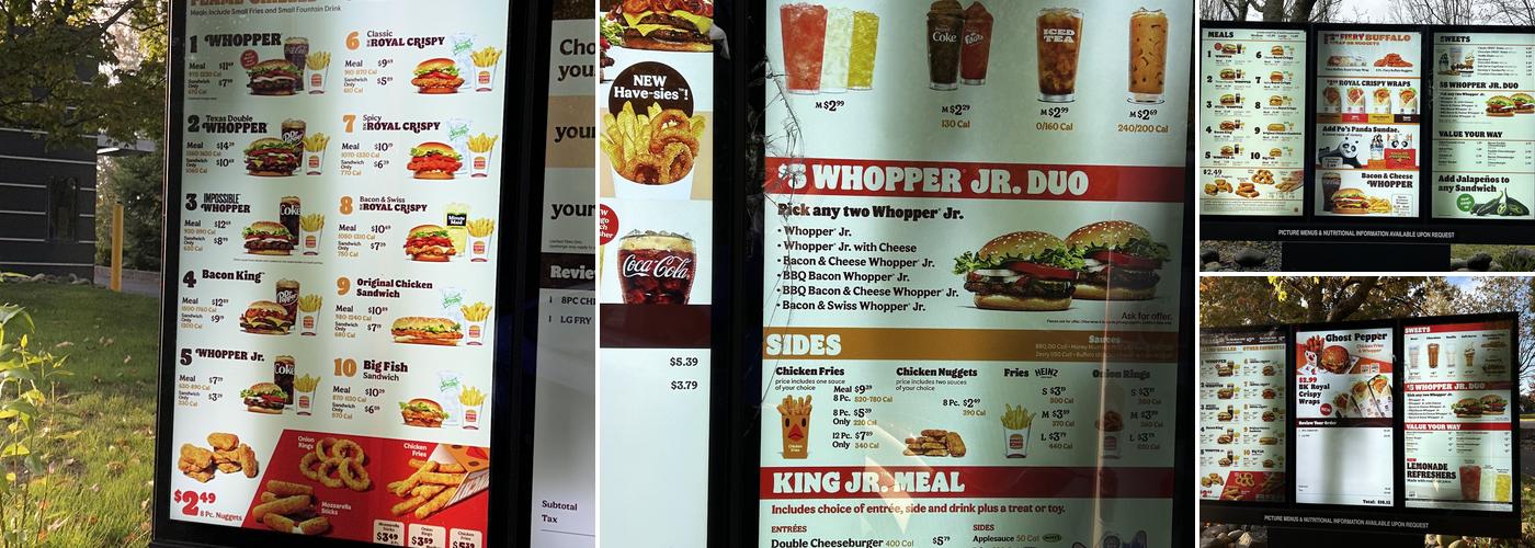 Burger King Menu