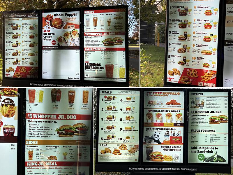Burger King Menu