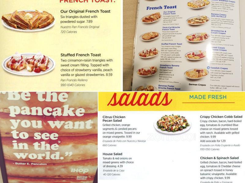 IHOP Menu