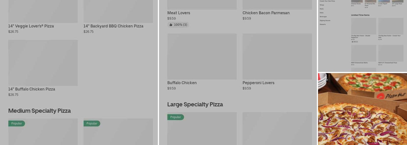Pizza Hut Menu