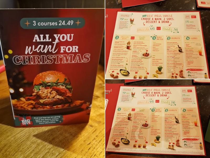 Frankie & Benny's Menu
