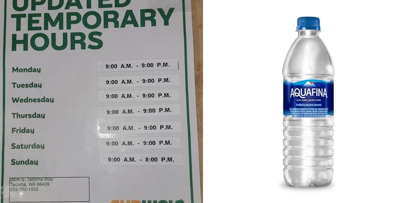 Subway Menu