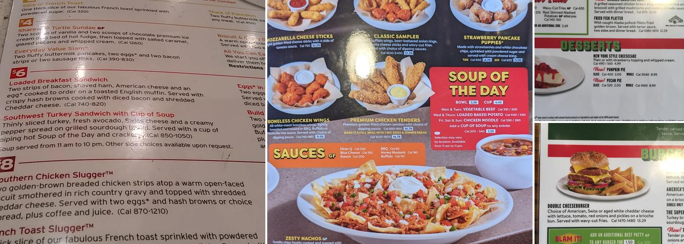 Denny's Restaurant Menu