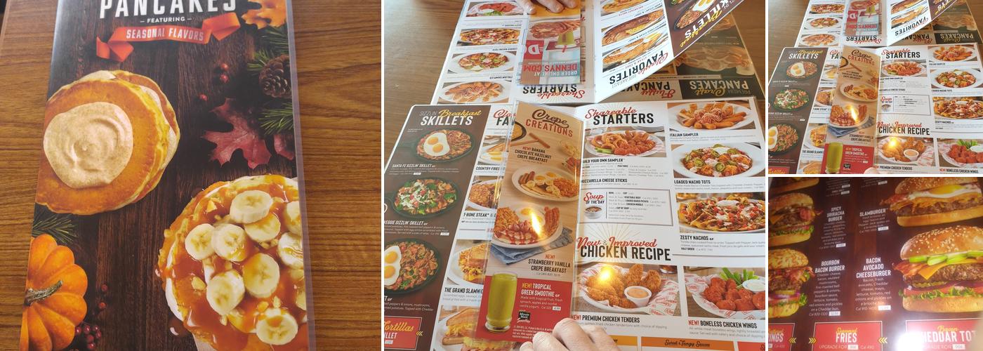 Denny's Restaurant Menu
