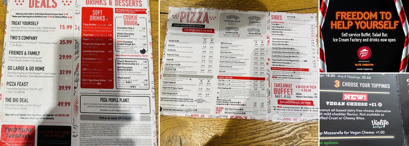 Pizza Hut Menu
