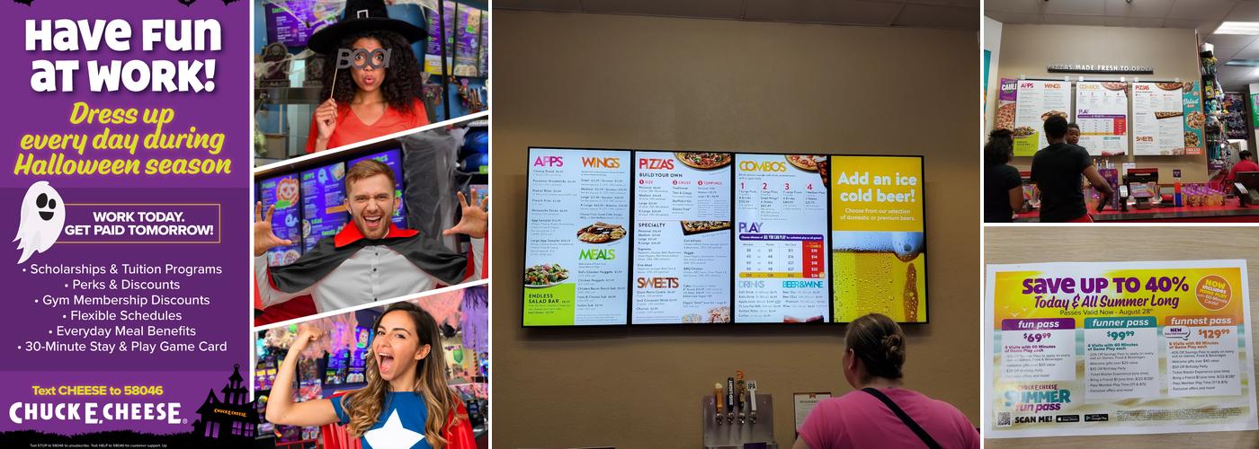 Chuck E. Cheese Menu