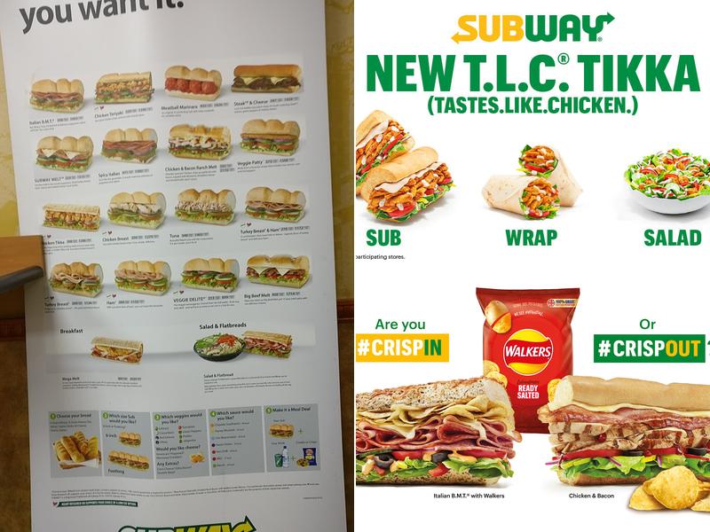 Subway Menu