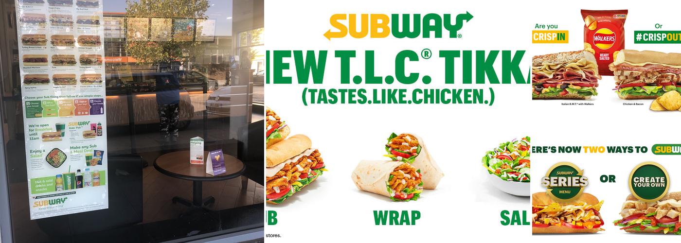 Subway Lightship Way Menu