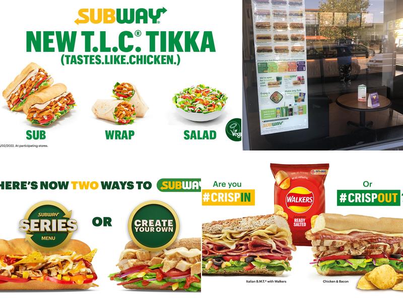 Subway Lightship Way Menu