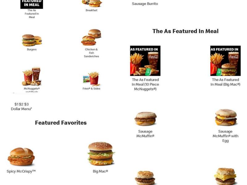 McDonald's Menu