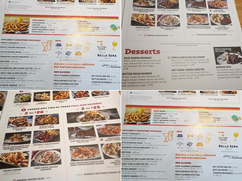 Applebee's Grill + Bar Menu