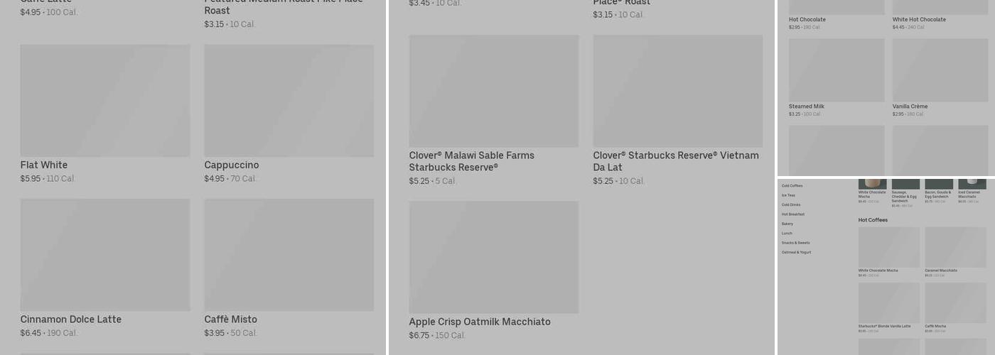 Starbucks Menu
