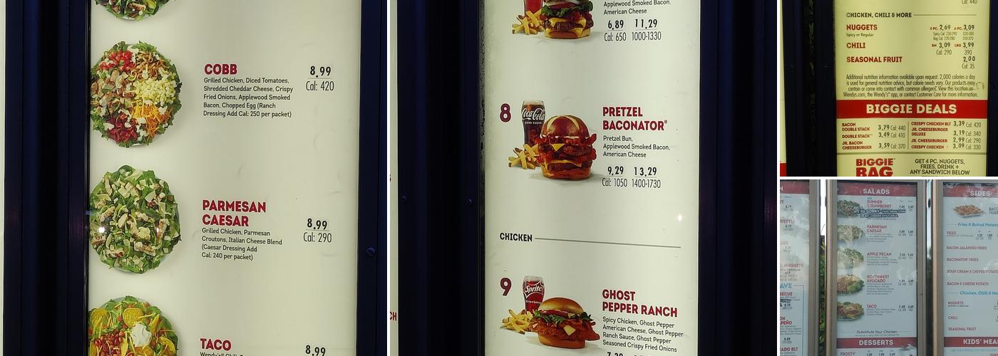 Wendy's Menu