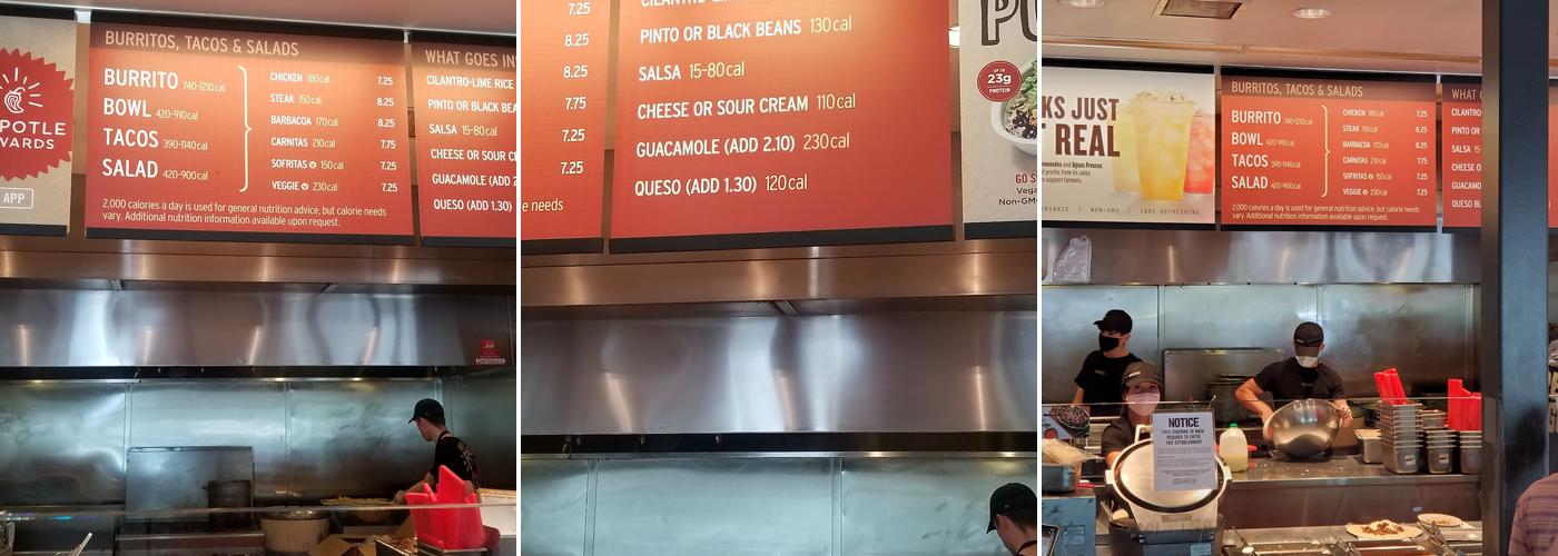 Chipotle Mexican Grill Menu