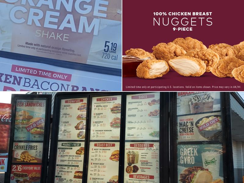 Arby's Menu