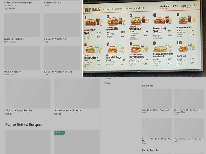 Burger King Menu
