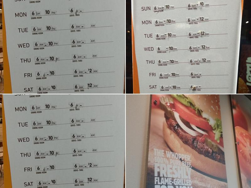 Burger King Menu