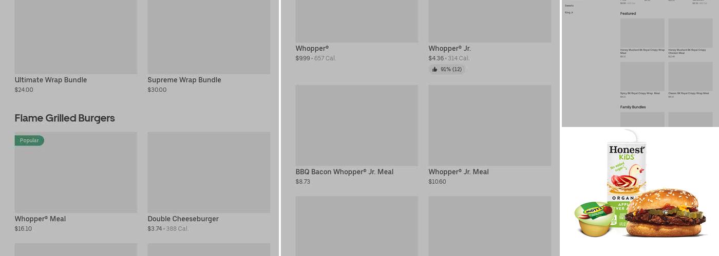 Burger King Menu