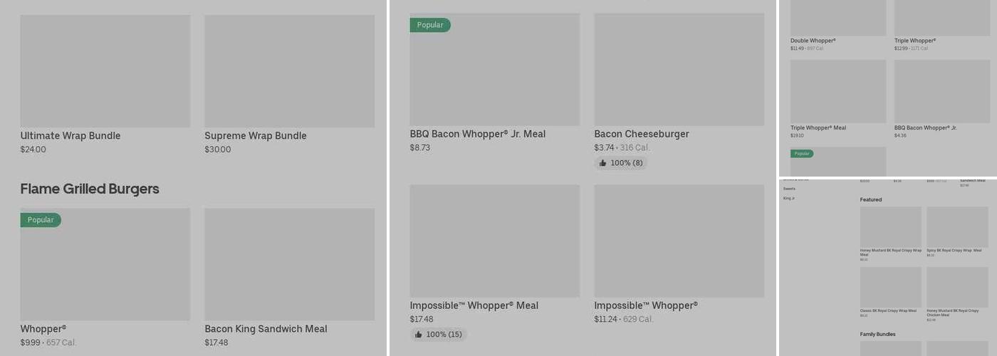 Burger King Menu