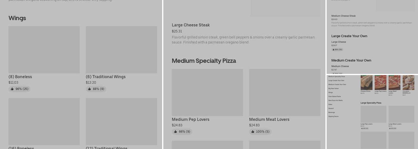 Pizza Hut Menu