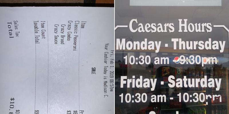 Little Caesars Pizza Menu