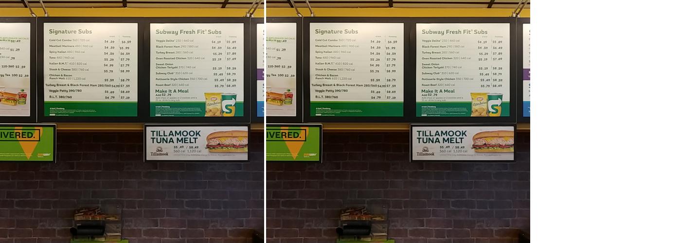 Subway Menu
