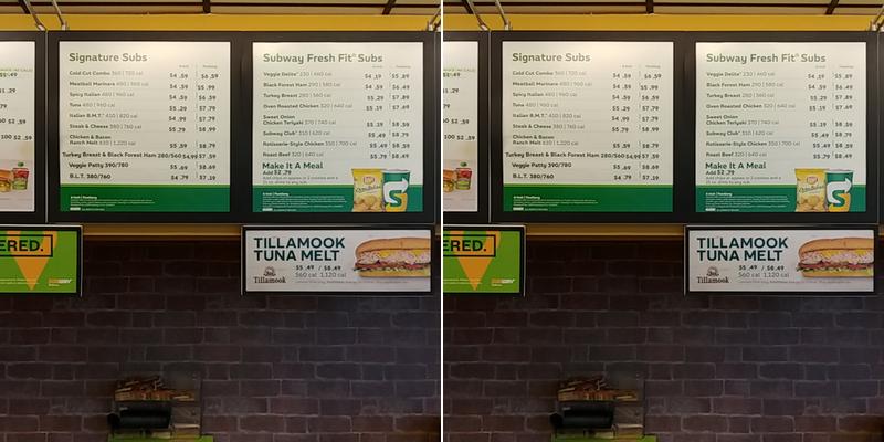 Subway Menu