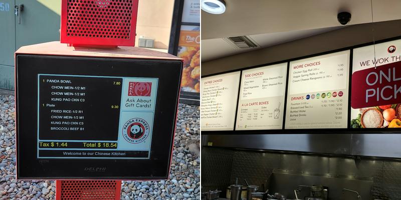 Panda Express Menu