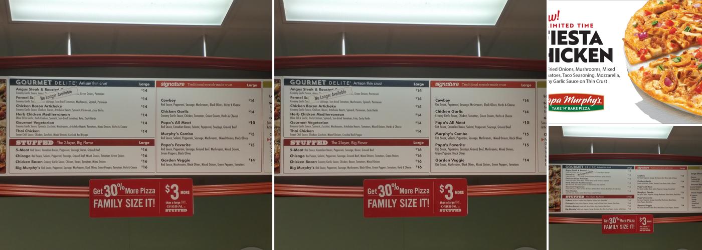 Papa Murphy's | Take 'N' Bake Pizza Menu