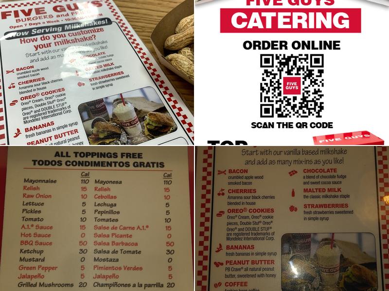 Five Guys Menu